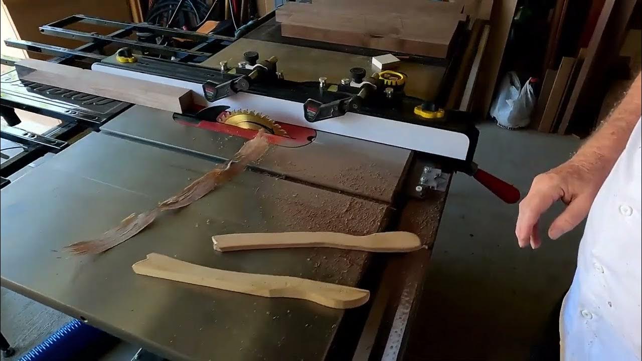 SawStop 5HP ICS on 8/4 Walnut YouTube