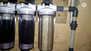 uji coba filter air 4 tabung