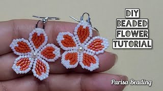 DIY Beaded Flower Earrings/ Pendant Tutorial 🌺
