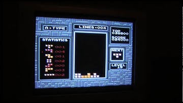 TETRIS NES PAL lvl 19 killer screen, 3 tetris