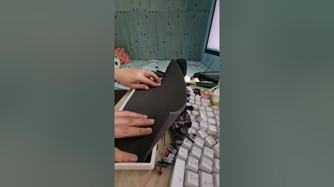 HK Gaming GK61 Case Foam Sound dampener sheet YouTube