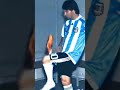 Messi juggles a shoe