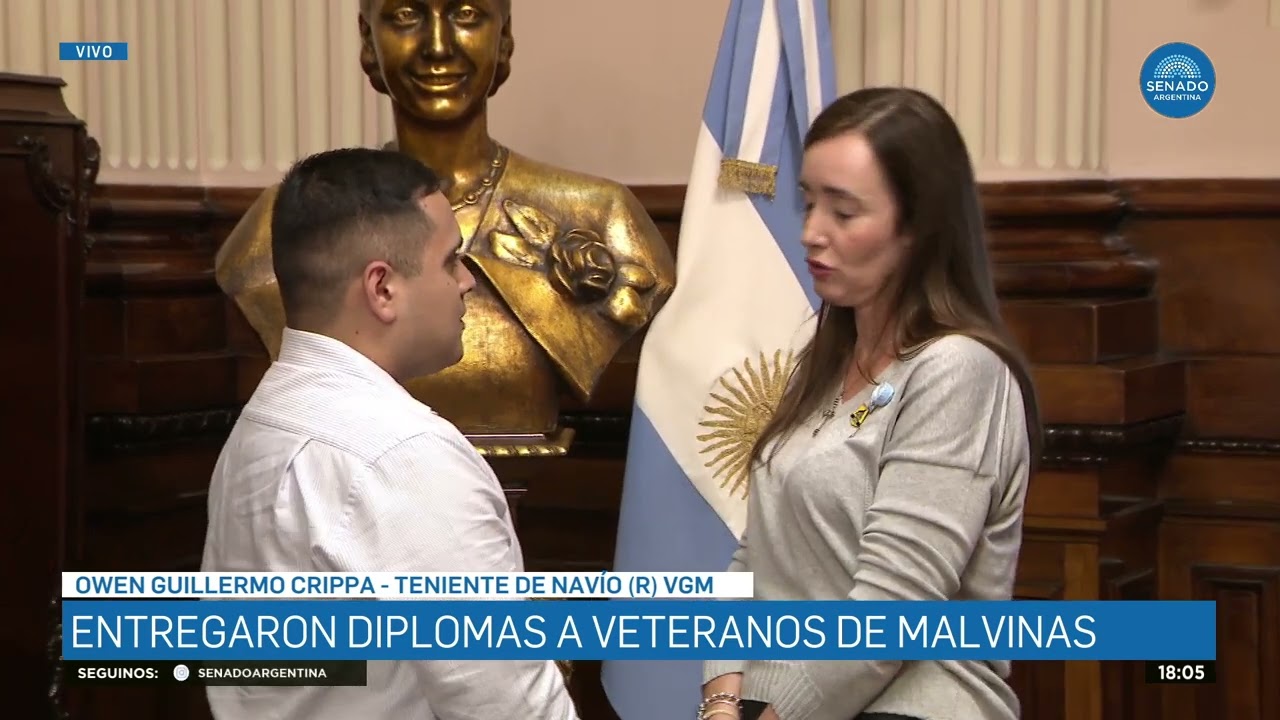 NOTA A OWEN GUILLERMO CRIPPA - DIPLOMA DE HONOR A VETERANOS DE MALVINAS 03-04-24