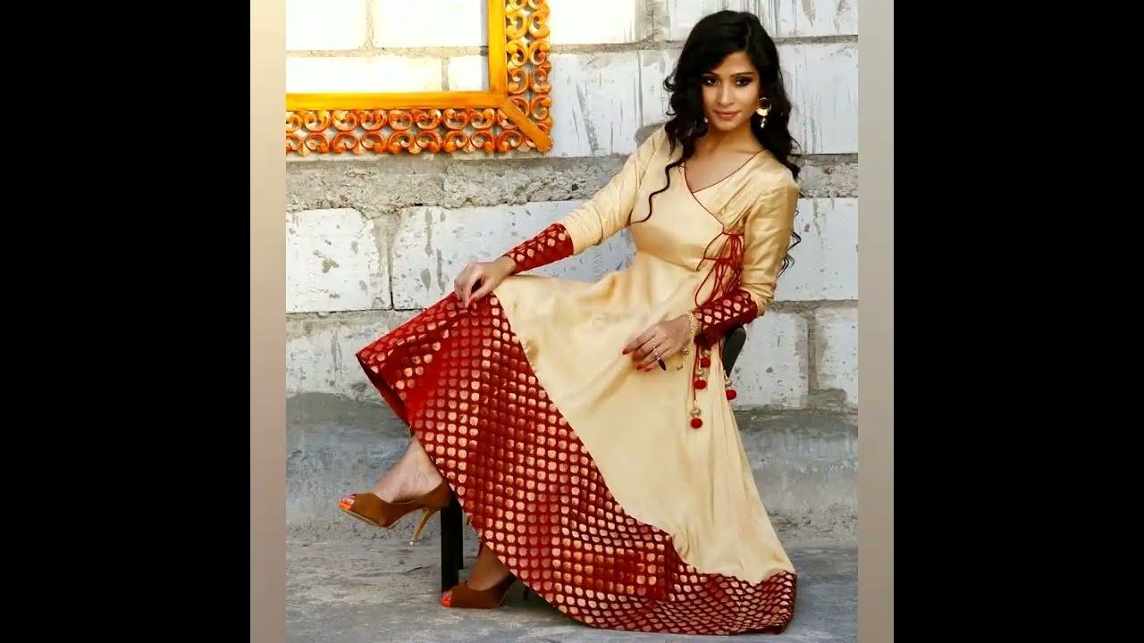 Latest 20 Plus Top Stylish Angrakha Style Party Wear Dresses/Frocks Collection For Girls 