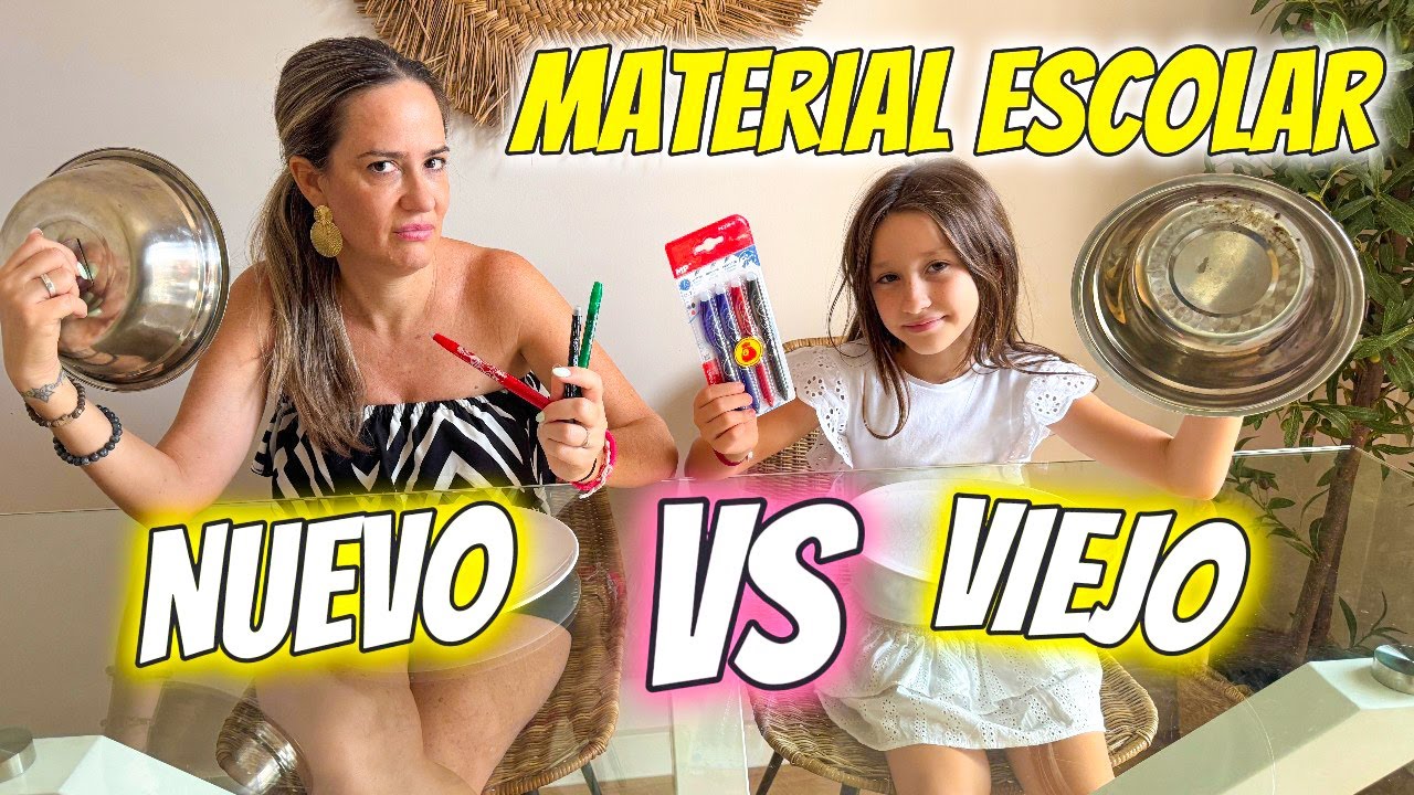 MATERIAL ESCOLAR NUEVO VS MATERIAL ESCOLAR RECICLADO MARTINA DIVERTIGUAY