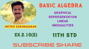 11th Std Maths Ex.2.10(2) Determine the region in the plane determined by the inequalities y greater