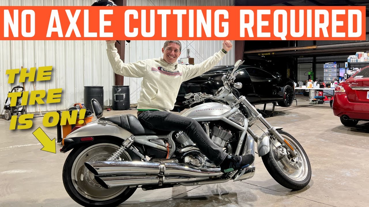 We DIDN'T Have To CUT The Axle Out Of My CHEAP Harley Davidson V-ROD