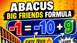 Abacus level 2 Big friends formula of -1 easy explanation 😊✨#abacus #viral #education #trending