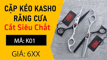 Kéo Cắt Tóc Cao Cấp KASHO K01 Màu Trắng Đen| Tony Đặng |