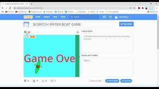 Gaming - SCRATCH WATER BOAT GAME on Scratch screenshot 2