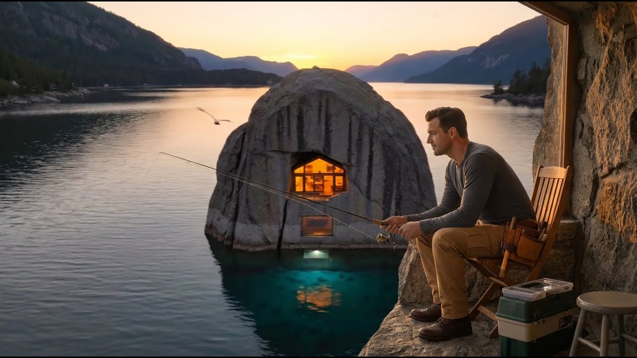 Building an Underwater House Inside a 20-Meter Rock - Secret Bedroom in Solid Granite (ASMR)