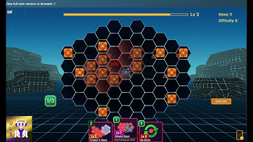 Hex blast / Horde survival x roguelike deckbuilder where you strategize on a hex grid