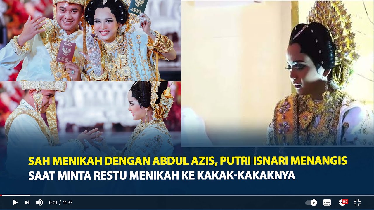 Sah Menikah dengan Abdul Azis, Putri Isnari Menangis Saat Minta Restu Menikah ke Kakak-kakaknya