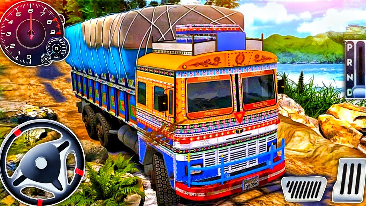 Offroad Indian Truck Drive Simulator - Cargo Heavy Hill Transport Duty Driving - Android GamePlay