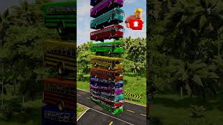 79 buses cresh tower fall | beamng driveBeamNG.Drive #beamng #43 #shorts
