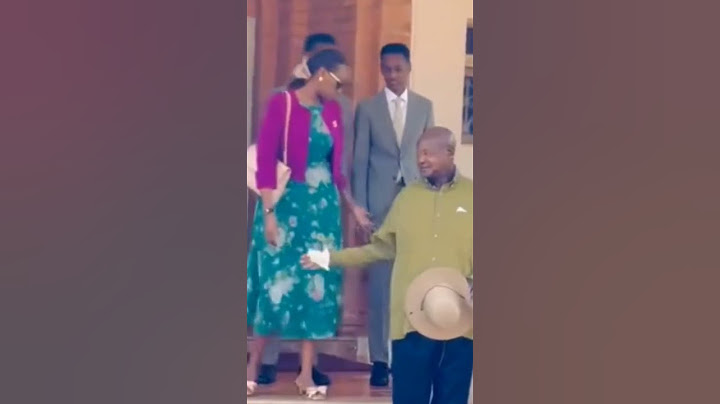 President museveni with his grand sons and daughters
