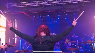 Morgan Rose - Behind the kit - Charlotte, NC 02/06/24 - Sevendust - Truth Killer -