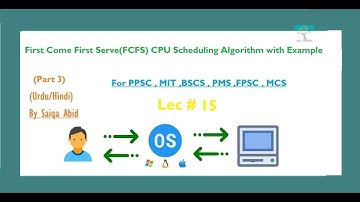 First Come First Serve (FCFS) CPU Scheduling Algorithm with Example (part 3) || lec # 15 || In Hindi