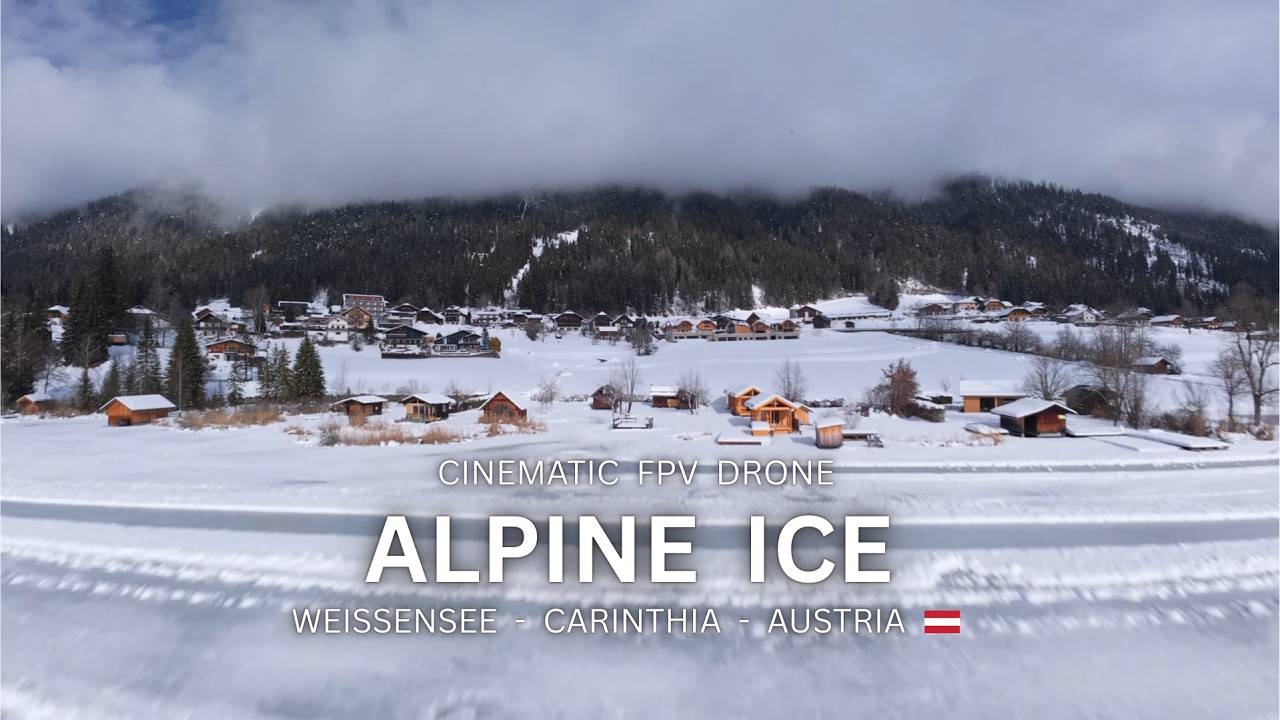 Flying Over a Frozen Alpine Lake ❄️ Weissensee Winter FPV | Austrian Alps 4K