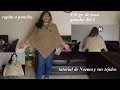 Capita o poncho fácil con rectangulo a crochet