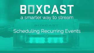 Scheduling Recurring Events