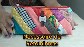 Você tem RETALHINHOS guardados?| Use para fazer uma linda NÉCESSAIRE | DIY |Iniciantes