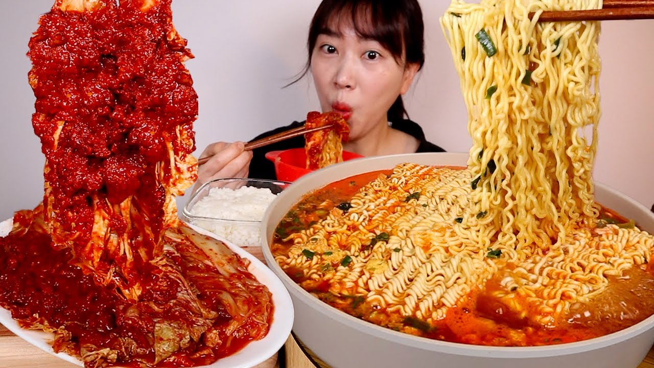 15,000스코빌!🔥극한체험 틈새라면🔥밥도 말아서 국물까지 싹싹 먹어요🤗 선화동실비김치 15,000SHU INSTANT NOODELS&SPICY KIMCHI MUKBANG