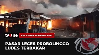Ratusan Lapak Pedagang Pasar Leces Probolinggo Ludes Terbakar | AKIP tvOne screenshot 2