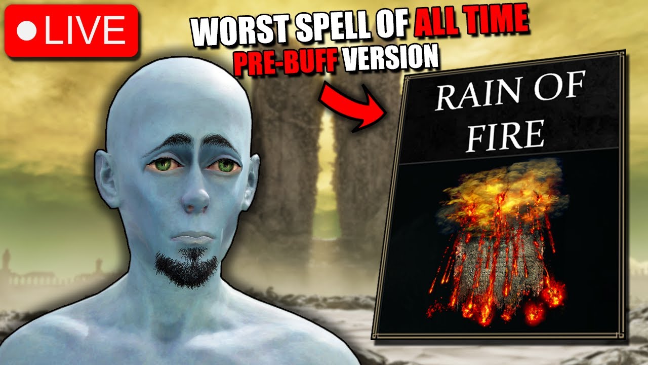 Elden Ring but i'm using the WORST spell of all time (pre-buff rain of fire) // Stink Souls after ?