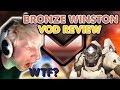 xQc Reviews Bronze Winston Gameplay | w/ Chat | xQc Vod Review #1