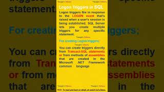 Logon Triggers in SQL. #shorts #youtubeshorts #shortsvideo