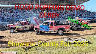 Shawano county fair 2025 FULL SIZE TRUCK CLASS! #demolitionderby #countyfair 