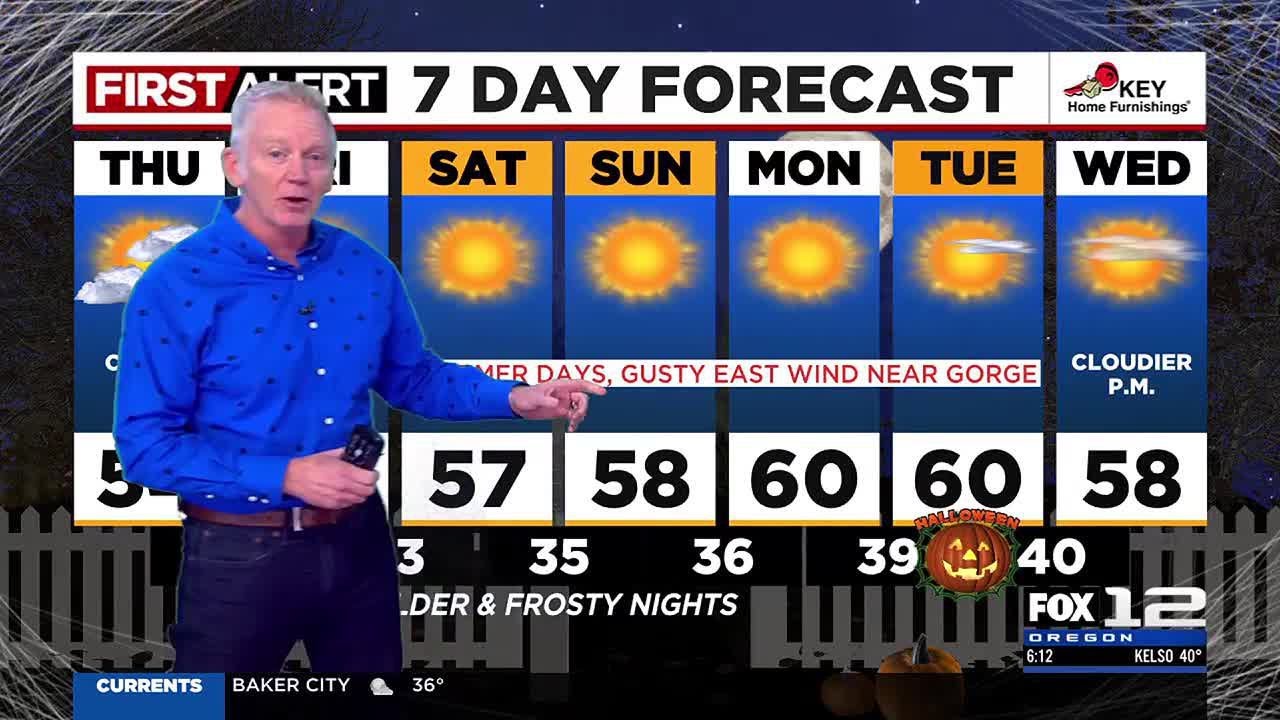 First Alert Thursday morning FOX 12 weather forecast (10/26) - YouTube