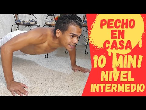 RUTINA DE PECHO EN CASA 🏠 |NIVEL INTERMEDIO| (CAMBIO FISICO💪) - YouTube