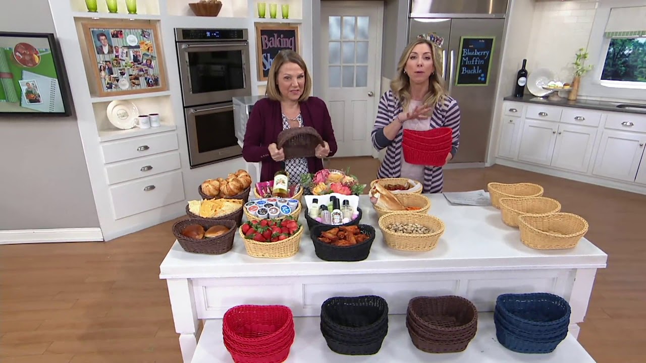 Lock & Lock Set of 3 Oval Dishwasher Safe Baskets on QVC YouTube