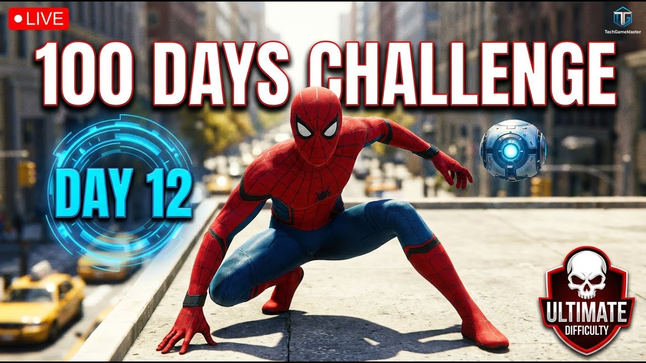 Day 12: 100 Days of Spider-Man (Ultimate Difficulty) | Stark Tech Cleanup 🕷️