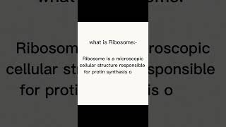What is Ribosome #education #definition #shorts #scienceeducation