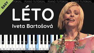 Iveta Bartošová - Léto (piano tutorial | klavír | akordy | noty | české písničky)