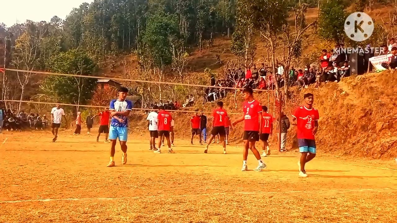 Borongse vs Anandanagar(B) tem volleyball match.Mathagadi-4 खापुक palpa