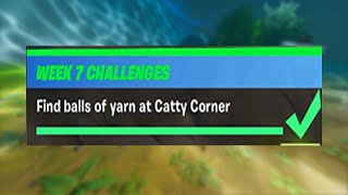 Find Balls of Yarn at Catty Corner In Fortnite Week 7 Challenges