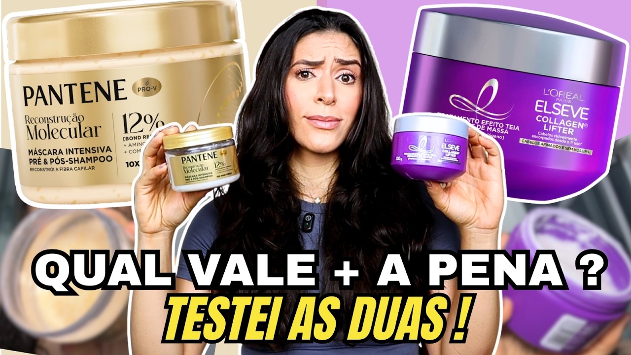 Collagen Lifter Elseve ou Pantene Molecular? Testei as Duas Máscaras e te Conto!