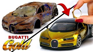 Реставрация Bugatti Chiron из ЗОЛОТОГО кольца 24к