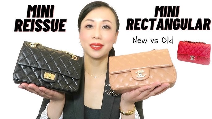 Chanel Mini Handbags comparison, Mini square Pearl crush, Mini Rectangle