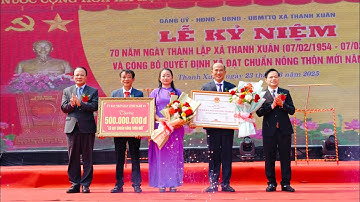 Xã Thanh Xuân tổ chức Lễ kỷ niệm 70 năm ngày thành lập xã và công bố quyết định xã đạt chuẩn NTM.