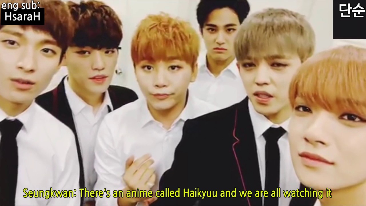 [ENG SUB] Haikyuu otaku SEVENTEEN (original video from 단순) - YouTube