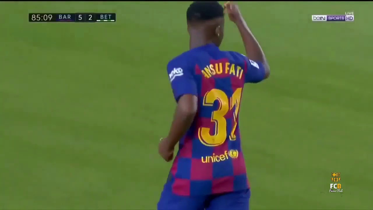 ANSU FATI DEBUT VS REAL BETIS