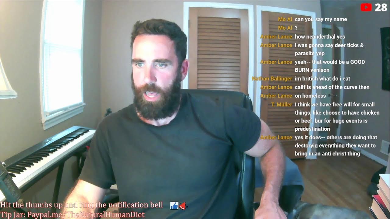 Natural Human Diet Livestream- Ask me anything while I eat raw meat