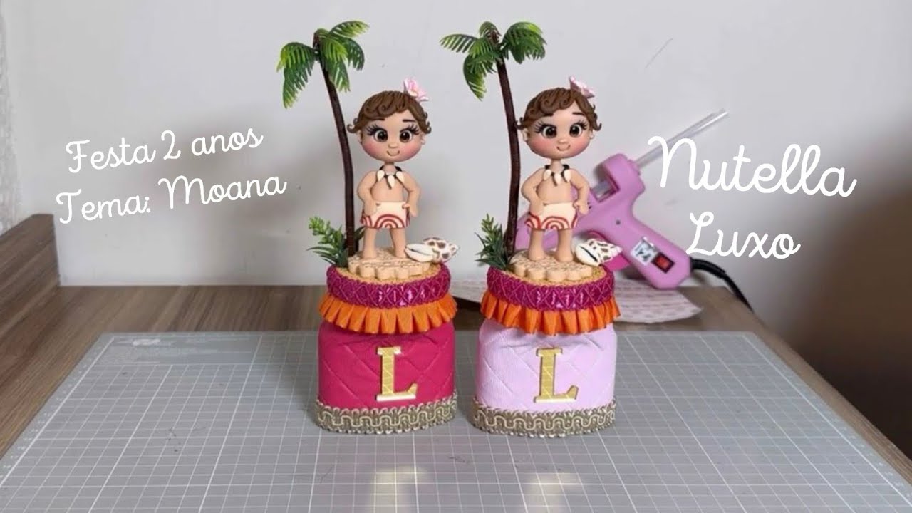 Fazendo Personalizado de Luxo da festa da Luiza, tema Moana - Nutella Luxo