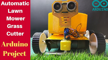 Automatic lawn mower grass cutter | make a grass cutter | Arduino Project