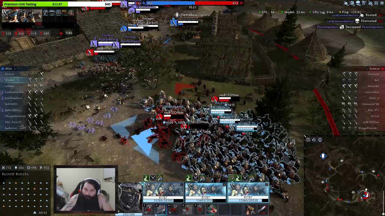 Total War: Arena Arminius Runs everything down with his Blood Riders!!!